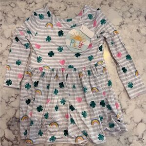 Little Sleepies- NWT- Lucky in love skater dress with bodysuit 18-24 months.